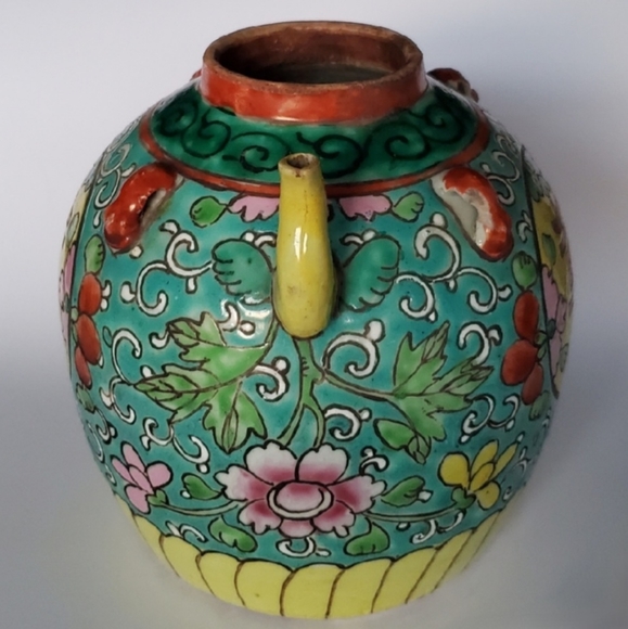 Vntg Handcrafted Asian 7" Tea Pot w/ Original Lid made in 🇵🇭Philippines - Picture 3 of 16